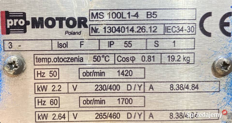 silnik elektryczny 22kW 1420obr 3fazowy Pigża sprzedam