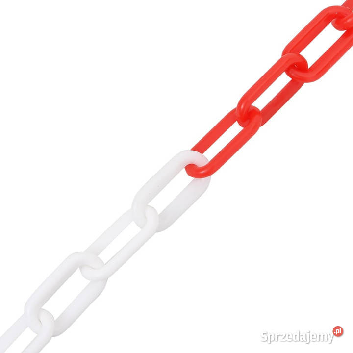 Łańcuch ostrzegawczy czerwonobiały 100 m 4 mm sprzedam