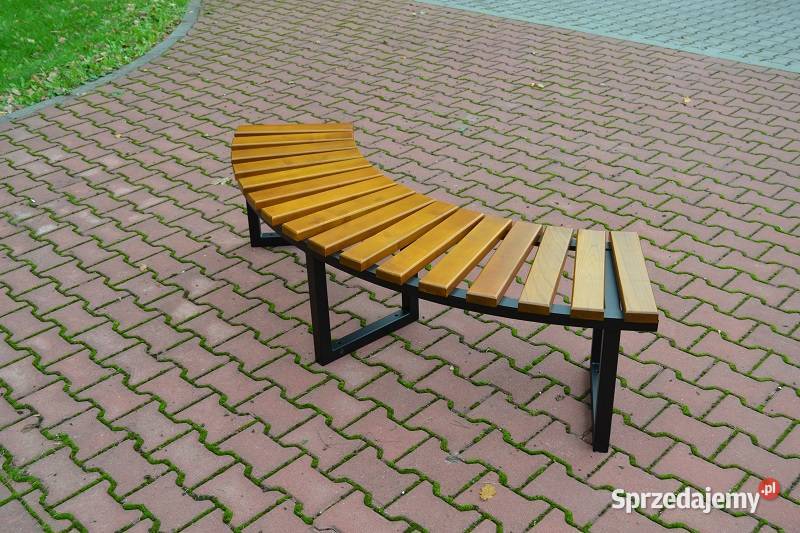 Ławka półokrągła ŁUK VI bez oparcia miejska Gołębiów