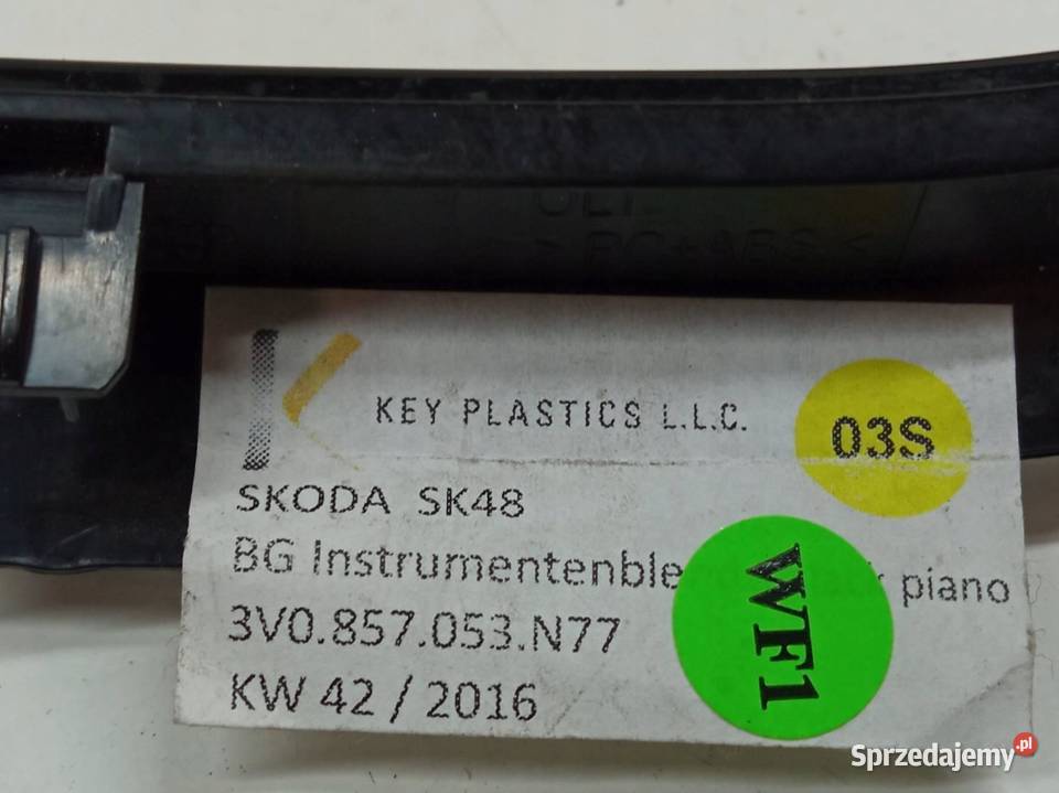 DEKOR LISTWA OZDOBNA LEWY LED PIANO BLACK