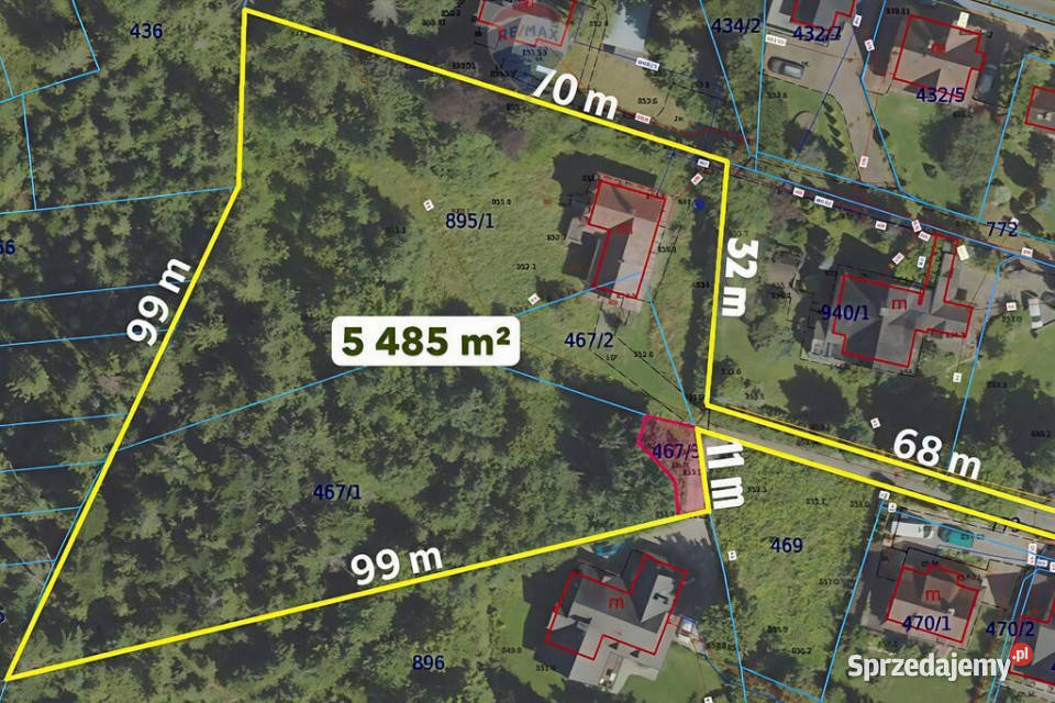 Działka Inwestycyjna budowlana rolnoleśna 99m Sprzedaż Zakopane