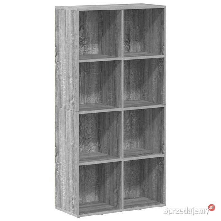 vidaXL Regał na książki szary dąb sonoma