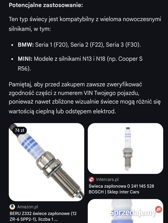 Świecą zapłonowa Beru Z332 Rzgów