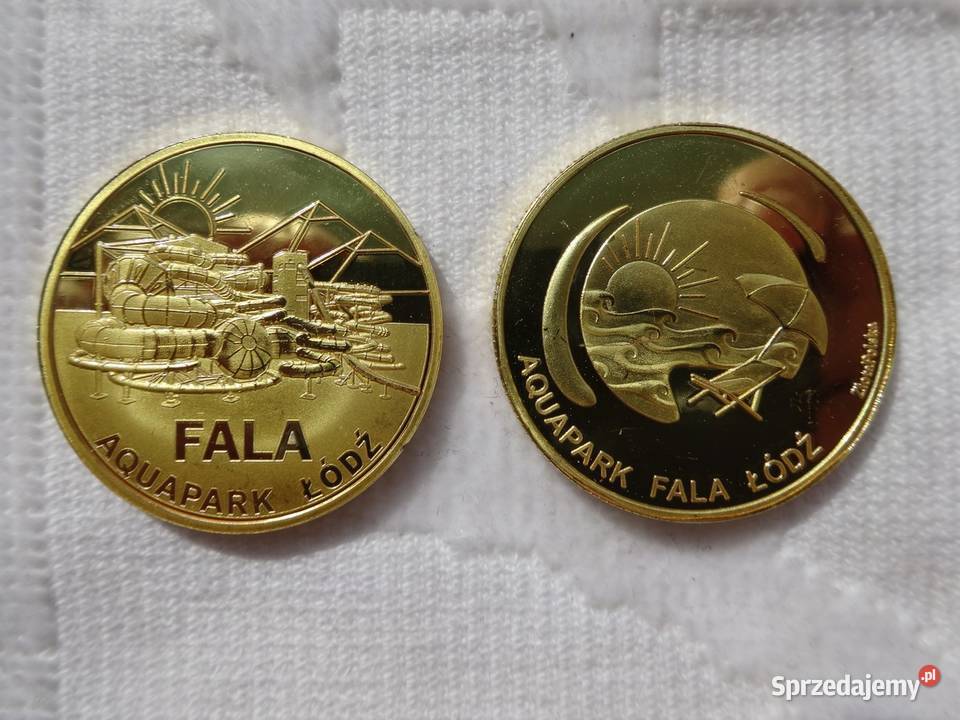 ZŁOTA POLSKA Aquapark Fala II Łódź medal moneta Numizmatyka łódzkie