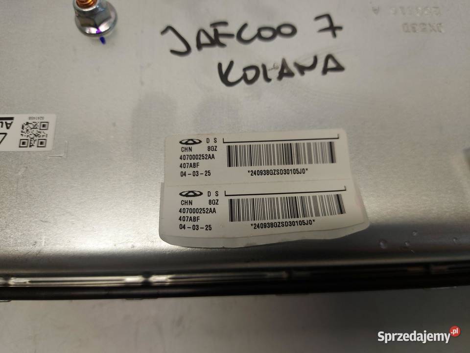 Jaecoo 7 PHEV 2025r airbag poduszka kolanowa sprzedam
