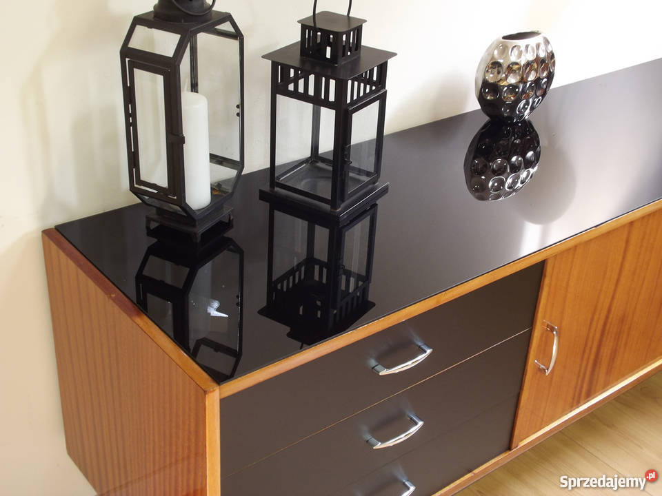 Komoda sideboard RTV długa LOFT design RETRO prl 67cm Warszawa