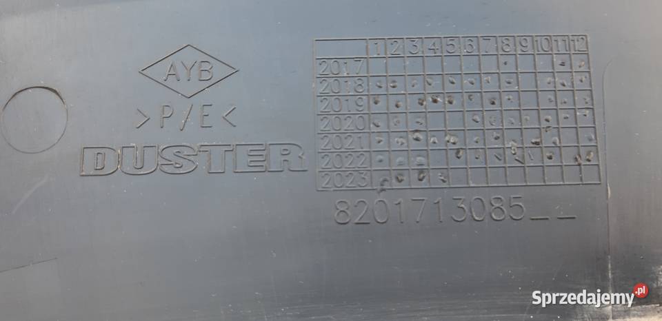 DACIA DUSTER II LISTWA BŁOTNIKA PRAWY TYŁ Bieleń