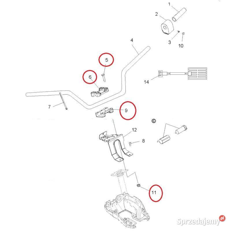 Uchwyt mocowanie kierownicy Polaris Sportsman Nowy Sącz