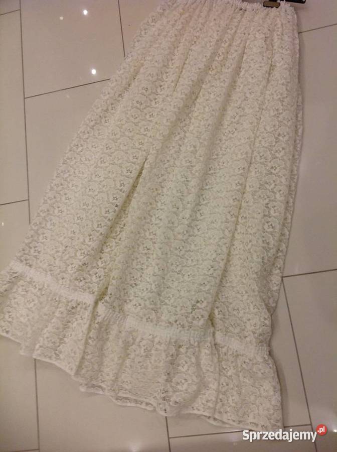 Firana Firanka Biała Koronka Falbana