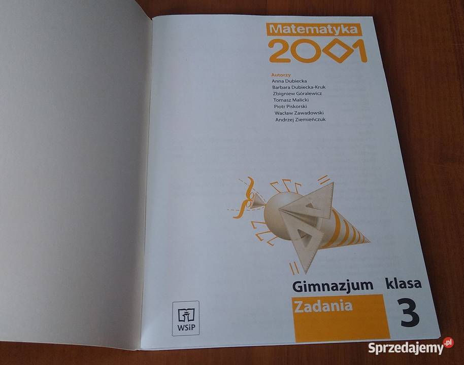 Matematyka 2001 gimnazjum klasa 3 zadania Anna Gdańsk sprzedam