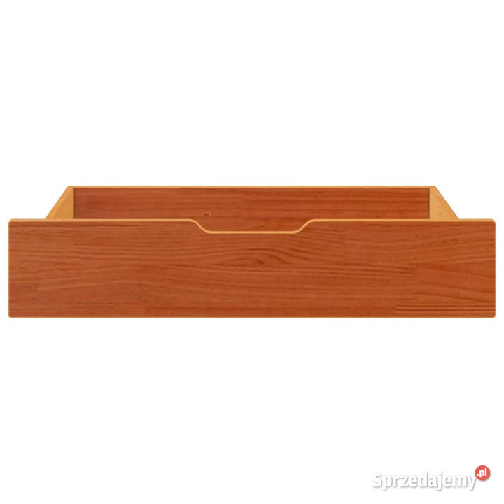 Szuflady pod łóżko 2 woskowy brąz 80x55x16 sosna Pozostałe