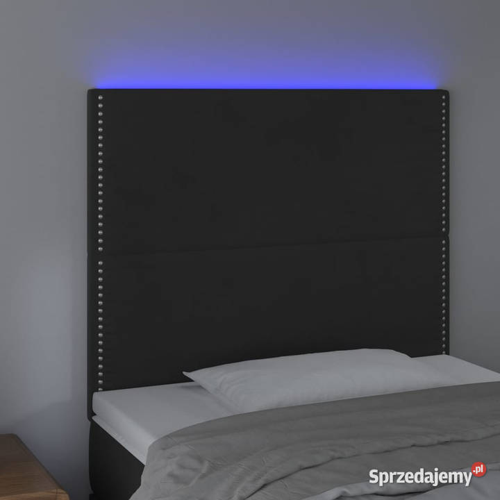 Zagłówek do łóżka z LED czarny 100x5x118128 Warszawa