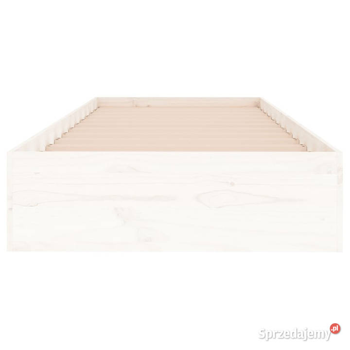 Rama łóżka biała lite drewno pojedyncza 75x190 mazowieckie
