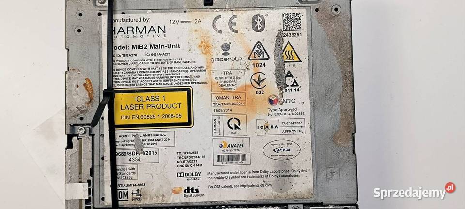 ZMIENIARKA CD SKODA KAROQ 565035021B HARMAN osobowe Pozostałe Lipno