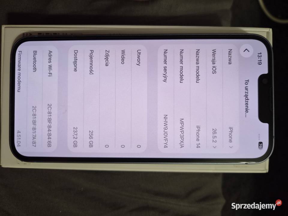 iPhone 14 256 GB Blue dolnośląskie Wrocław sprzedam