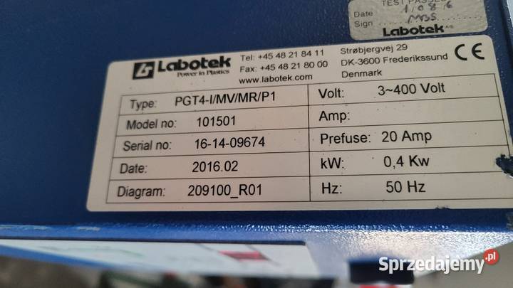 Suszarka tworzyw sztucznych na zasyp maszyny z Biznes i Przemysł Białogard sprzedam