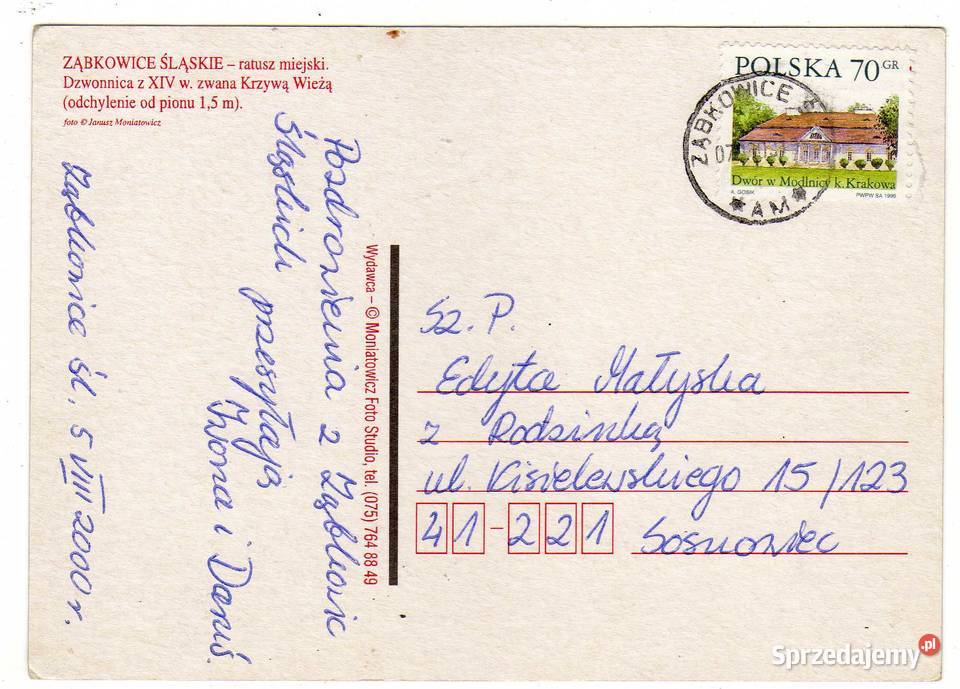 ZĄBKOWICE ŚLĄSKIE POCZTÓWKA Krynki