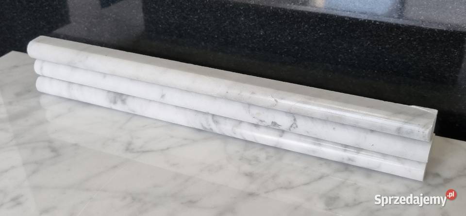 WAŁEK OZDOBNY ŚCIENNY BIANCO CARRARA POLEROWANY Bielawa