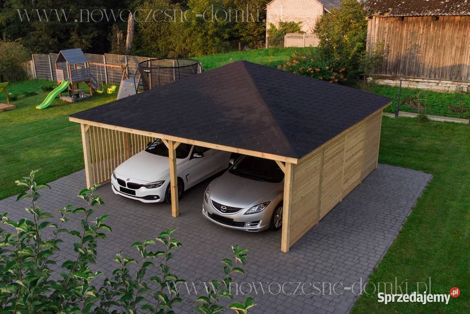 Wiata Samochodowa Drewniana San Ariano XL 6x6m Altany i wiaty Architektura ogrodowa Rzeszów sprzedam