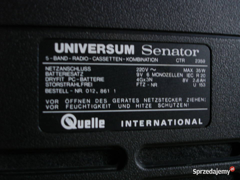 Radiomagnetofon UNIVERSUM SENATOR CTR2359 Zielona Góra