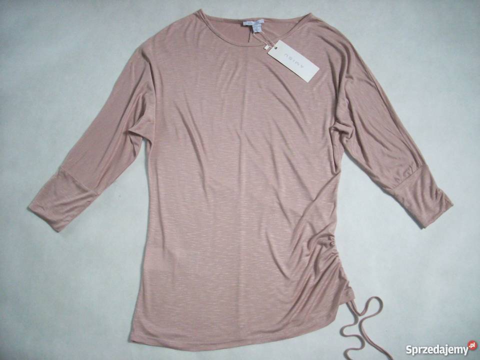 MISU Urocza bluzka Marszczona na Boku NOWA 36 38