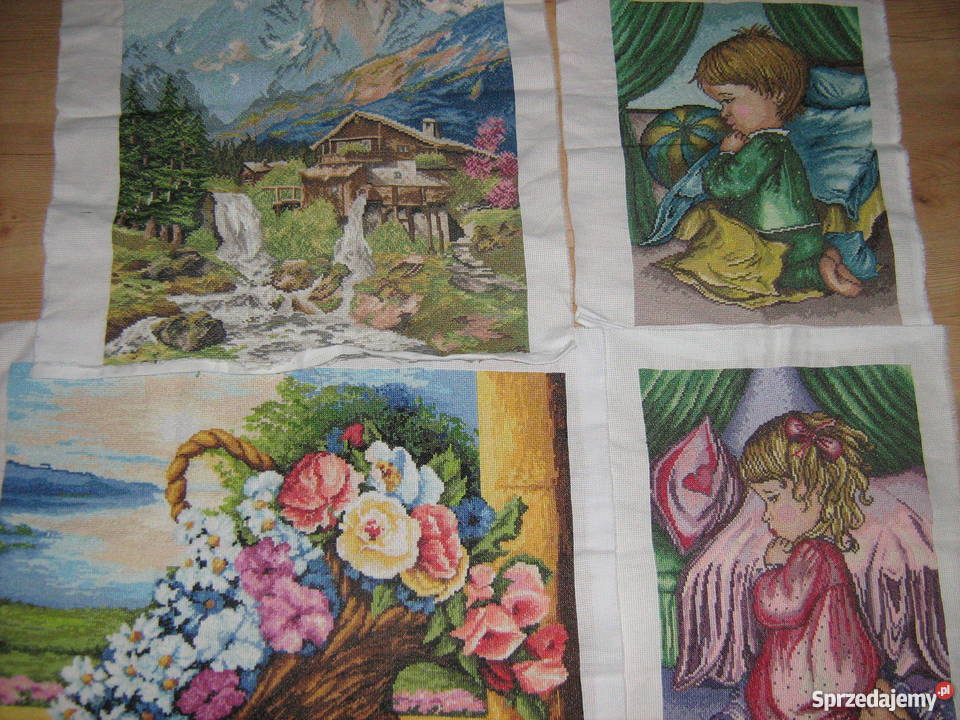 sprzedam obraz wyszywany haftem krzyżykowym Antyki, Sztuka, Kolekcje podkarpackie Trześniów