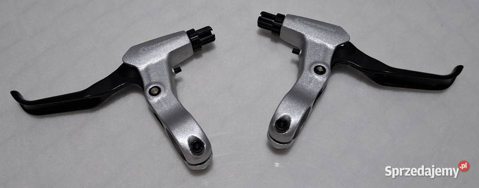 Uchwyty hamulca rączki górski aluminium srebrne śląskie Czeladź