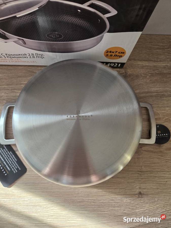 Niski garnek Edenberg EB14921 z pokrywką 28 l