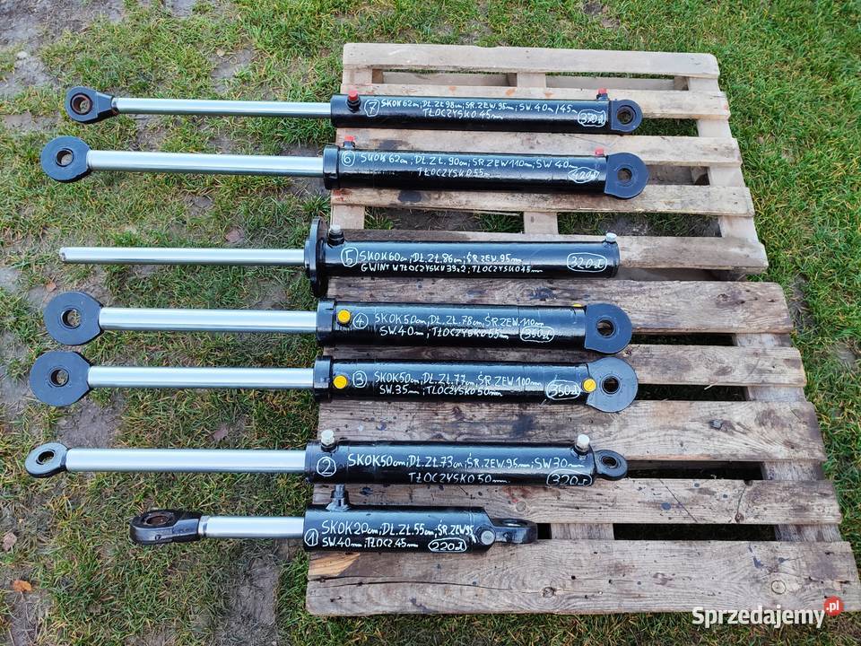 Siłownik hydrauliczny dwustronny sów 50 łuparka Sędziszów