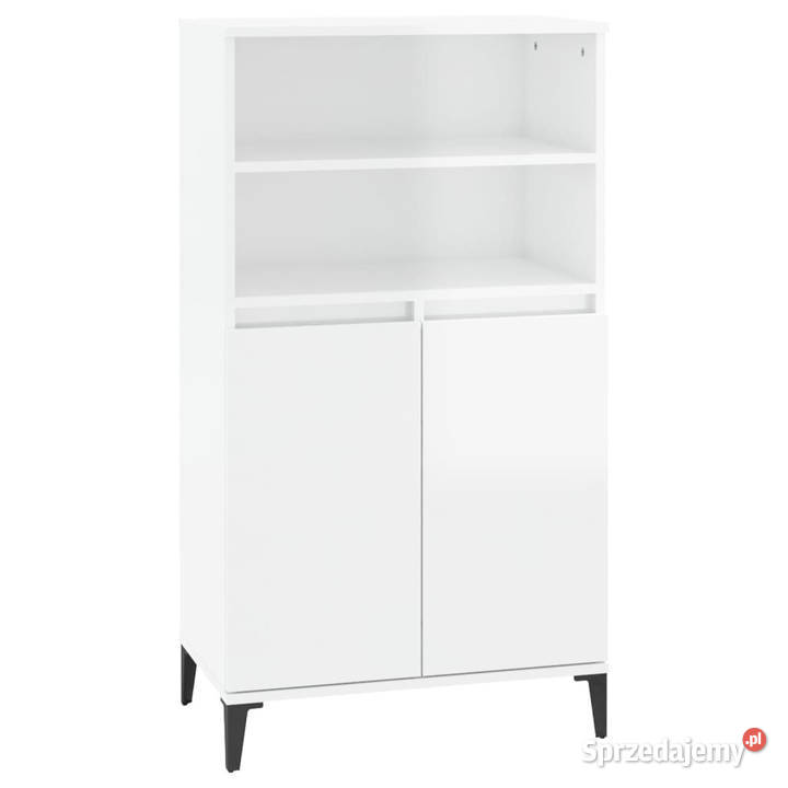 Wysoka szafka biała z połyskiem 60x36x110 mazowieckie