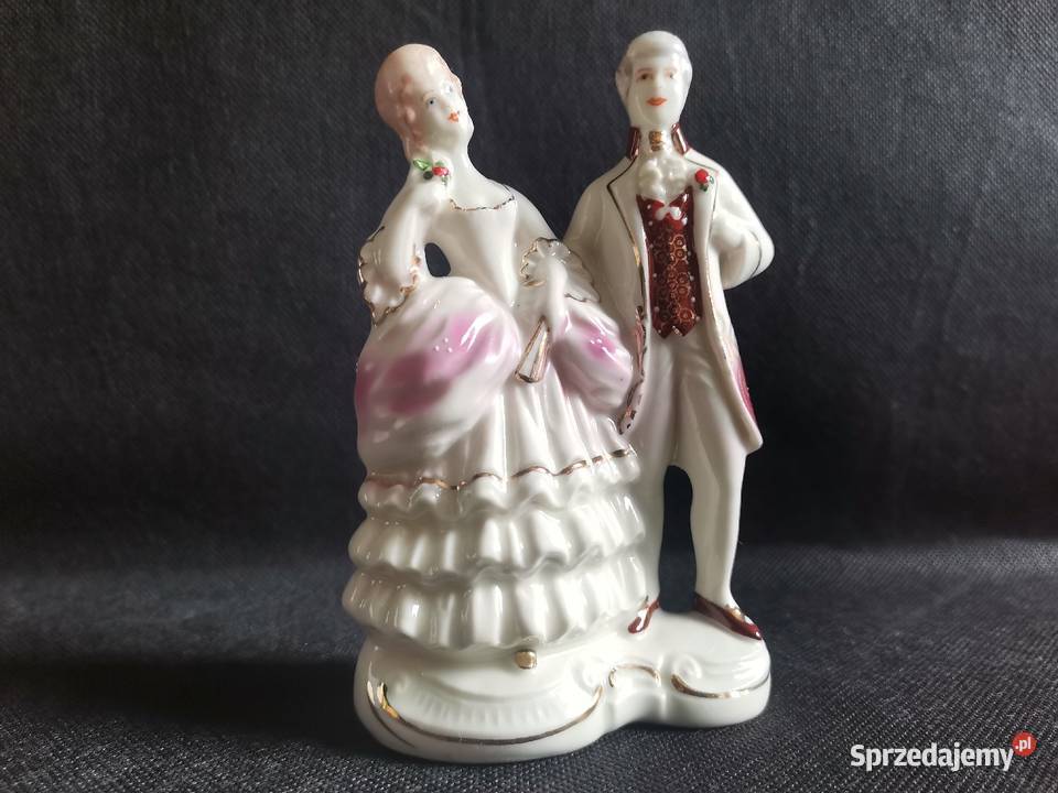 Stara figurka para Markiz i Markiza porcelana śląskie Katowice