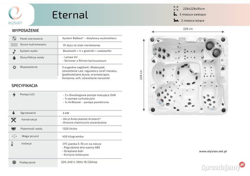 Najmocniejsze jacuzi Eternal aż 105 dysz i 4 lubelskie Lublin