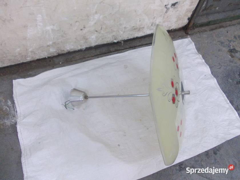 Stara duża wisząca lampa PRL sprawna Bielsko-Biała