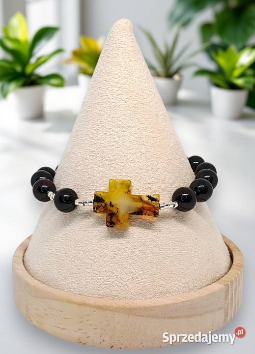 Bransoletka dziesiątka różańca z bursztynu Warszawa