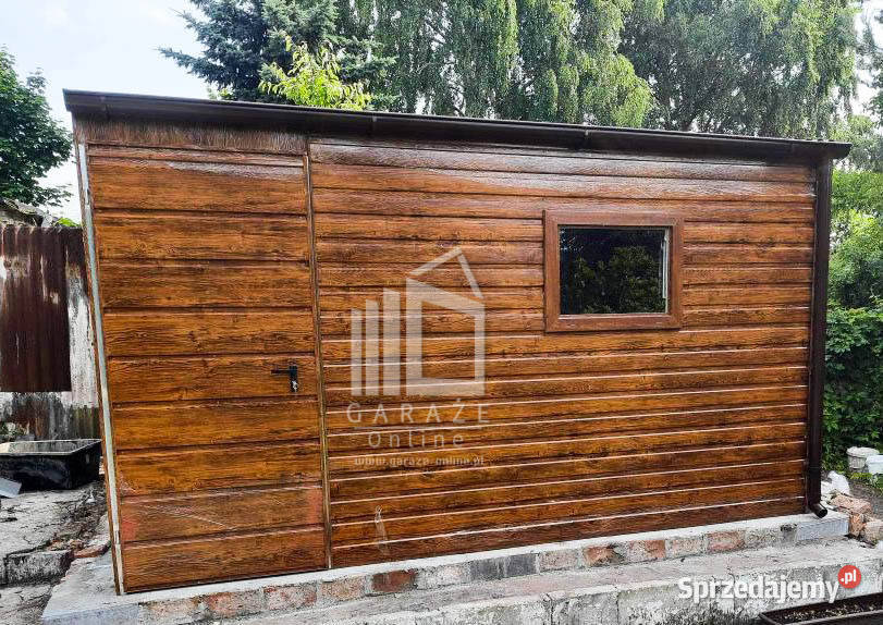 SCHOWEK DOMEK OGRODOWY 4m x 3m drzwi 2x okno łódzkie Łęczyca