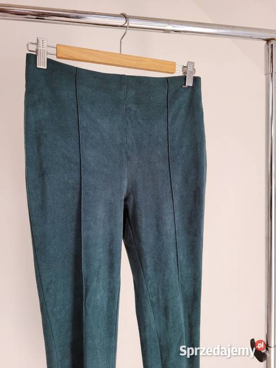 Zielone spodnie zamszowe Top Secret Liszki