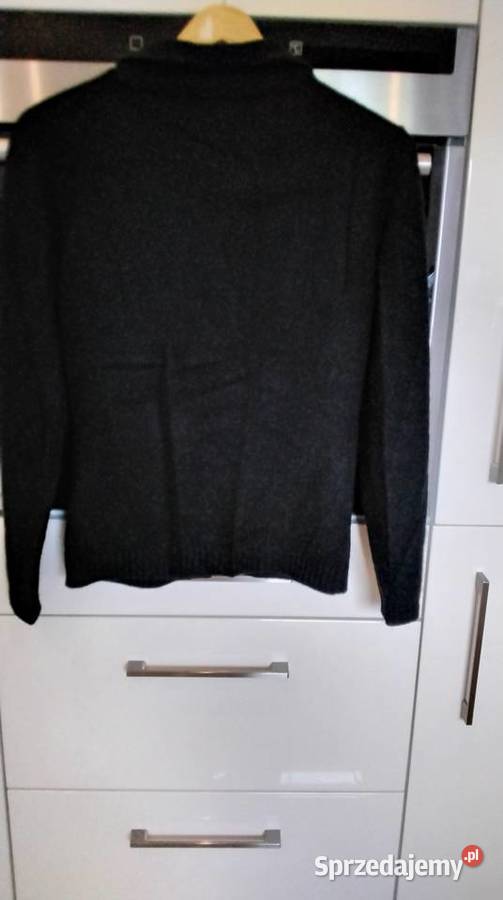 Sweter Czarny Rozpinany Damski YORN SM M Kaszmir Nowa Sól