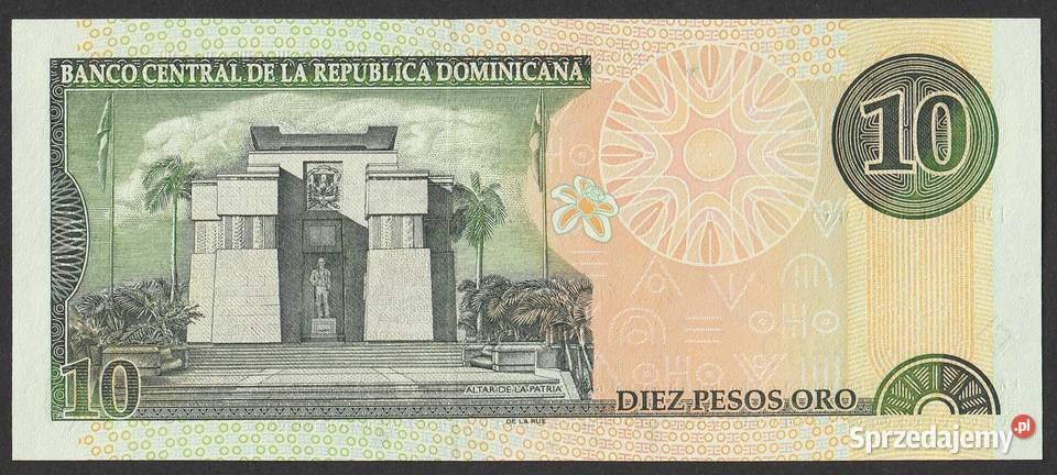 DOMINIKANA 10 PESOS 2001 STAN BANKOWY UNC Łódź sprzedam