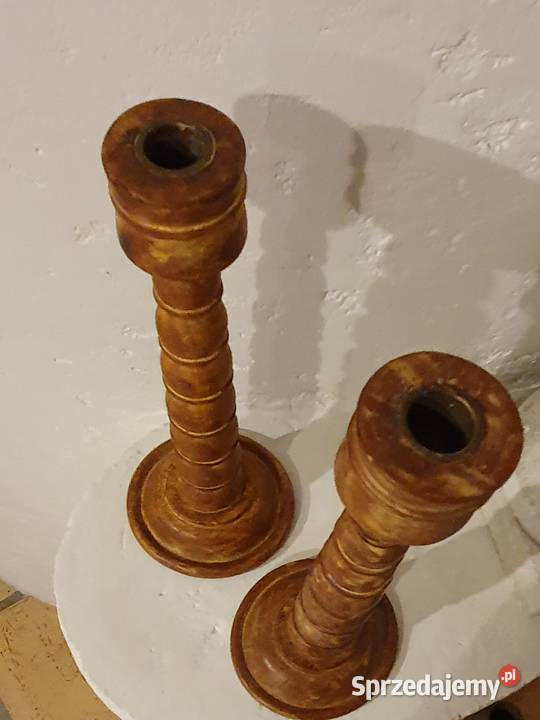 ŚWIECZNIK drewniany prowensalski malowany z Lublin sprzedam