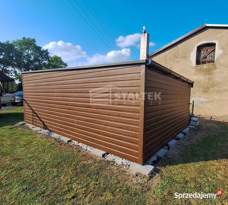 Garaż Blaszany 4x5 Brama uchylna rynna Sprzedaż Katowice