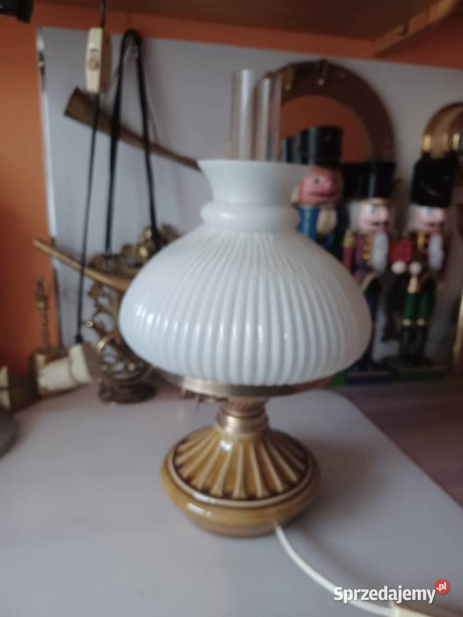 Piękna Iampa stołowa PRL Lampy stołowe i nocne Poznań sprzedam