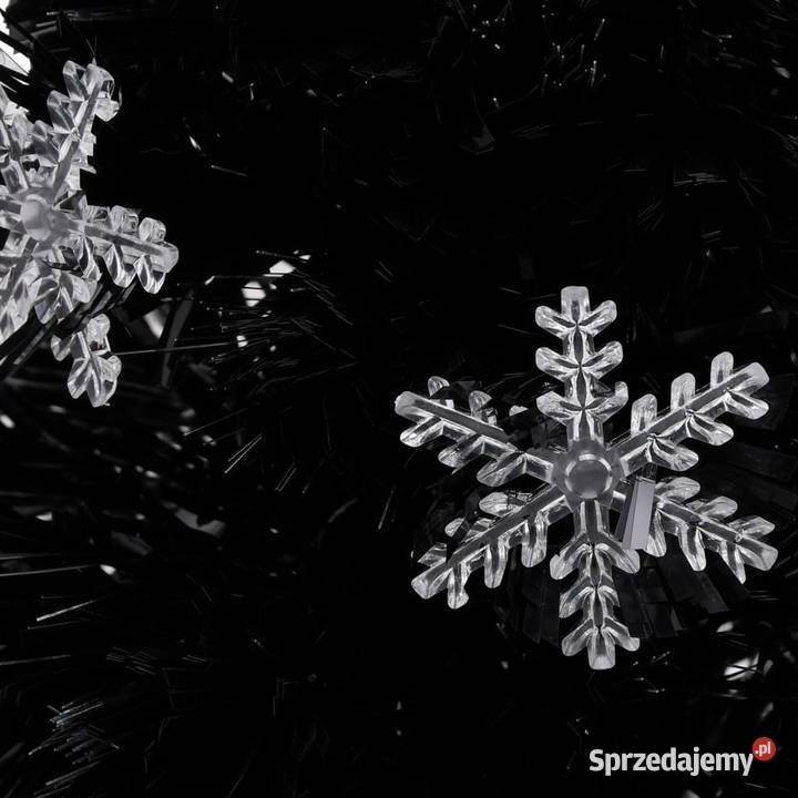 vidaXL Choinka ze śnieżynkami LED czarna 64 mazowieckie