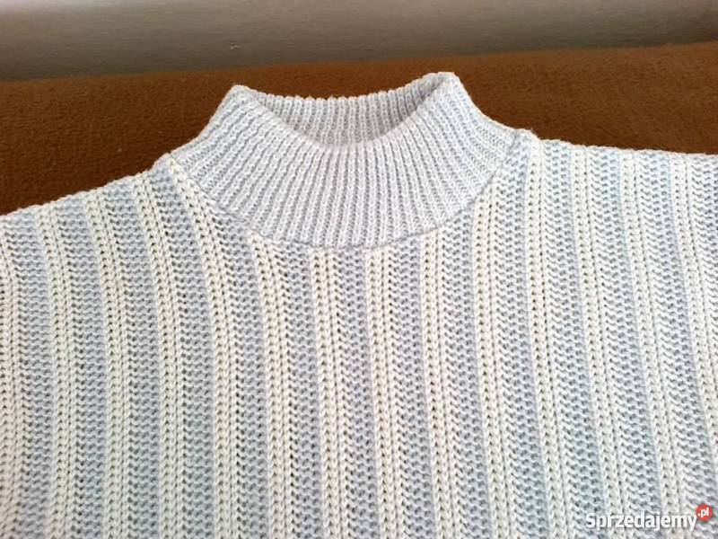 Sweter damski pastelowy modny S 36 półgolf Strzegom