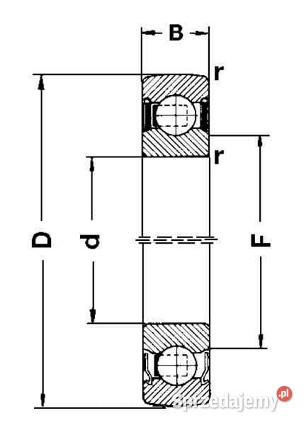 Łożysko kulkowe zwykłe 30x72x19 mm SKF Kamionna
