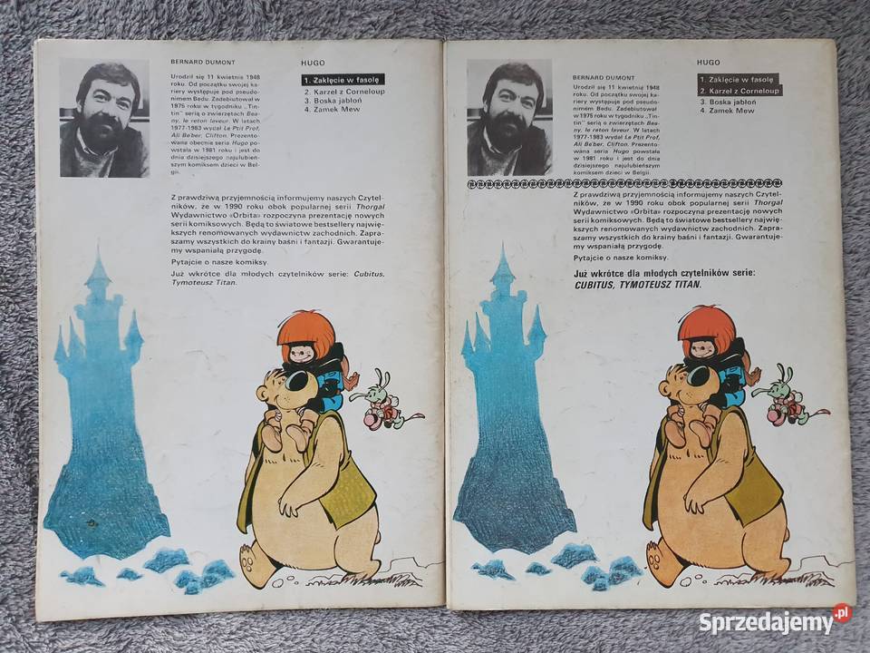 Hugo komplet 5 komiksów pierwsze wydania 1990 Komiksy Gdynia