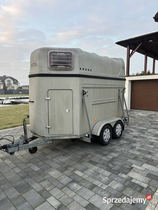 Przyczepa do przewozu 2 koni zwierząt Mokra