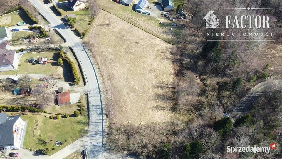 Działka budowlana 1279 ara Bieśnik gm Łużna