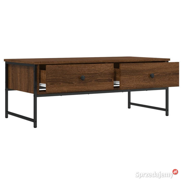 Stolik kawowy brązowy dąb 101x49x395 WM837741 Stoły Warszawa
