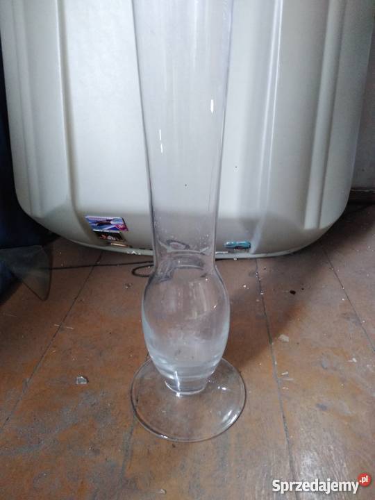 Duży bezbarwny wazon PRL Dąbrowa Górnicza sprzedam