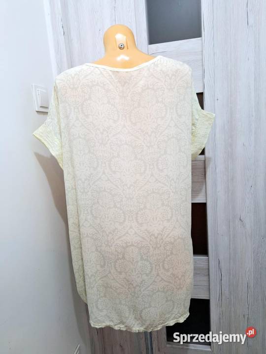 44 Bluzka lekka zwiewna kremowo cytrynowa Braniewo